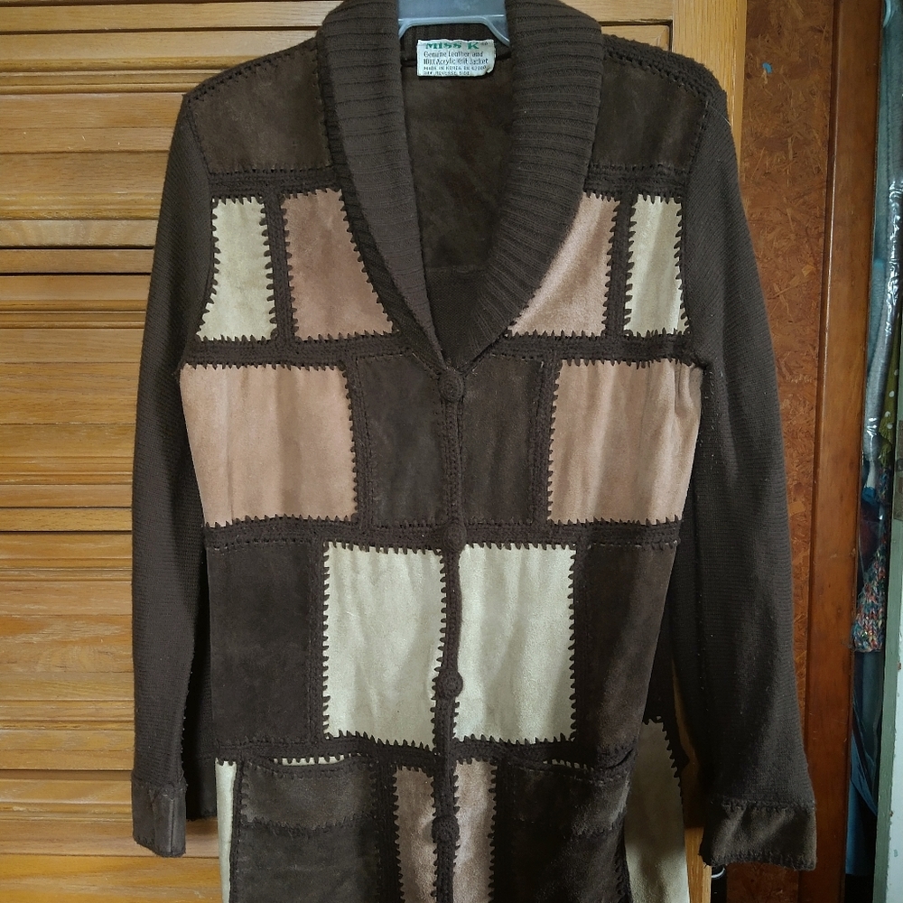 Vintage Suede Patchwork Jacket Size M - image 1